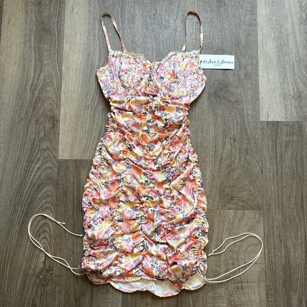 For Love And Lemons Floral Mini Dress - Pink